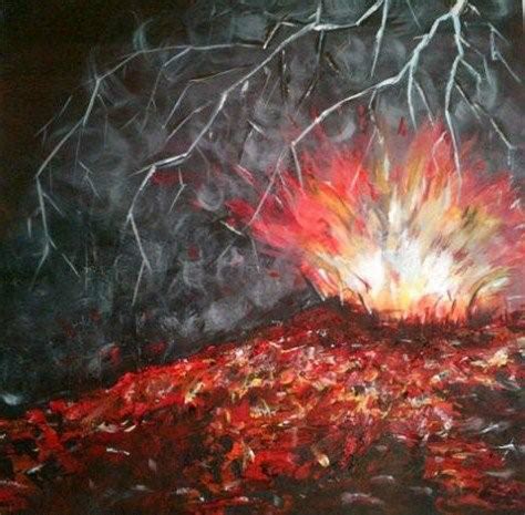 Icelandic Eruption 1 Painting By Mary Mcloughlin Fine Art America