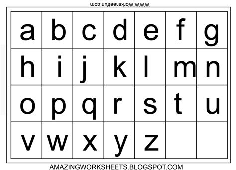Lower Case Alphabet Letters Printable Free
