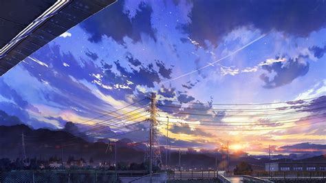 On a computer it is usually. Download 1920x1080 Anime Landscape, Scenery, Clouds, Stars ...