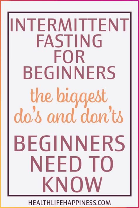 The Dos And Donts Of Intermittent Fasting Donts Dos Fasting The