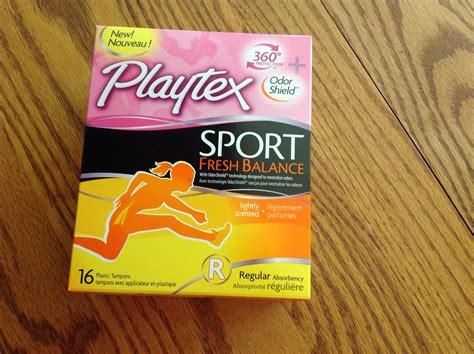 Playtex Sport Fresh Balance Tampons Playtex Gum Scent Fresh Compliments Balance Plastic