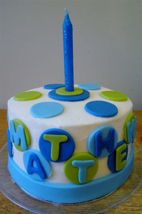 Polka Dot Boys 1st Birthday Smash Cake