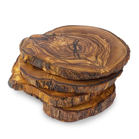 Wood Drink Coasters Set Of 4 Dining Table And Living Room Use