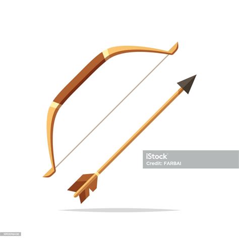 Bow And Arrow Vector Isolated Illustration Stock Illustration