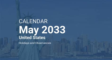 May 2033 Calendar United States