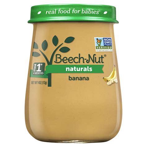 Beech Nut Naturals Stage 1 Banana Baby Food 4 Oz Jar Jars Meijer