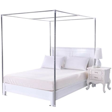 It comes with steel slats for creating strong support for various mattresses. 4 Corner Bed Canopy Stainless Steel Frame Post