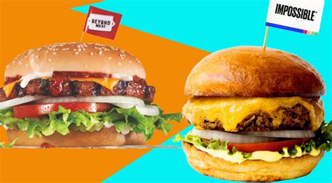 compare beyond burger and impossible burger burger poster