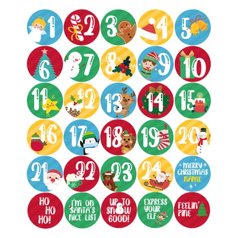 Christmas Tree Sticker Advent Calendar