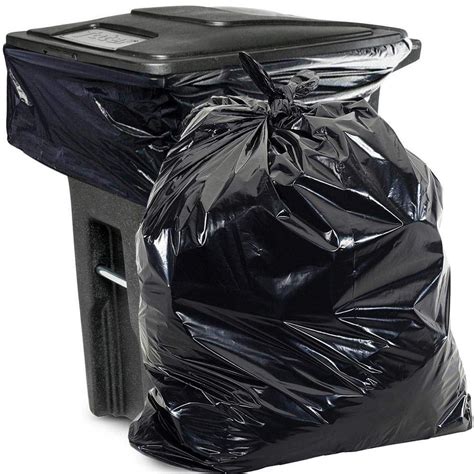 Pack Of 500 Black Polyethylene Trash Bags 33 X 40 Hdpe 33 Gallon
