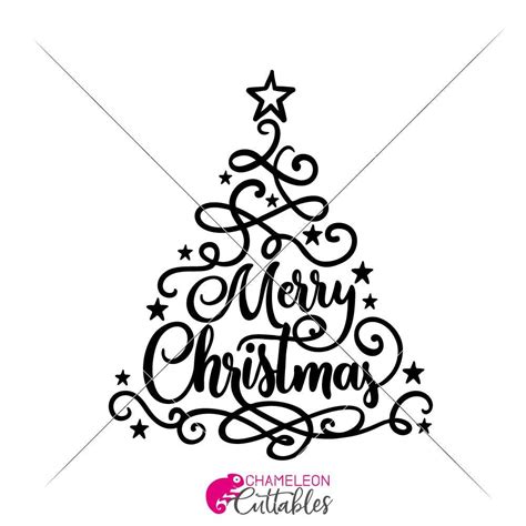 Merry Christmas Svg Png Dxf Eps Chameleon Cuttables Llc Chameleon