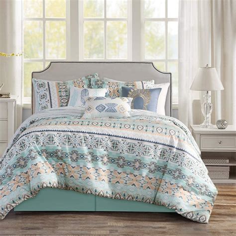 Wpm 7 Piece Southwestern Comforter Set Multicolor King Size Bed In Bag