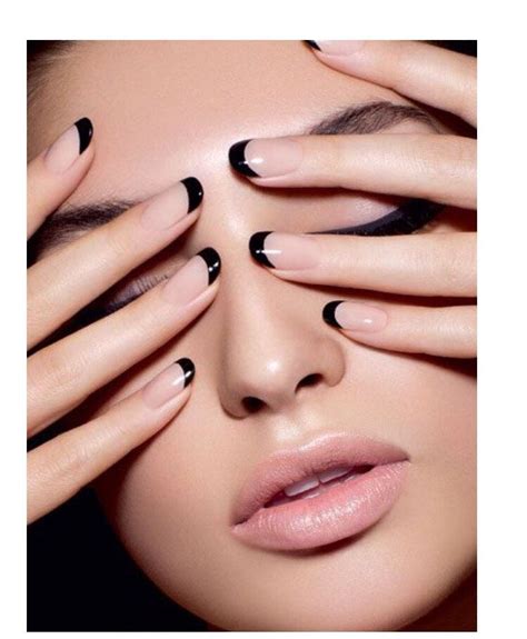 french nails french manicure with a twist black french manicure french manicure nail designs
