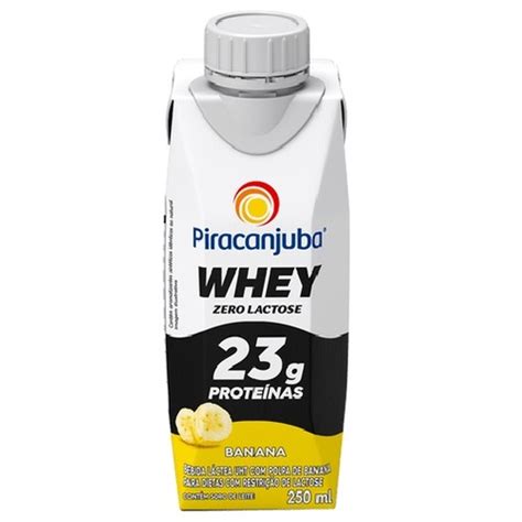 Ofertas De Bebida Láctea Piracanjuba Whey Zero Lactose 23g De Proteínas Banana 1 Unidade Com 250ml