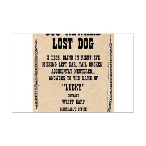 Lucky Lost Dog Reward Poster Print By Oshishop Cafepress