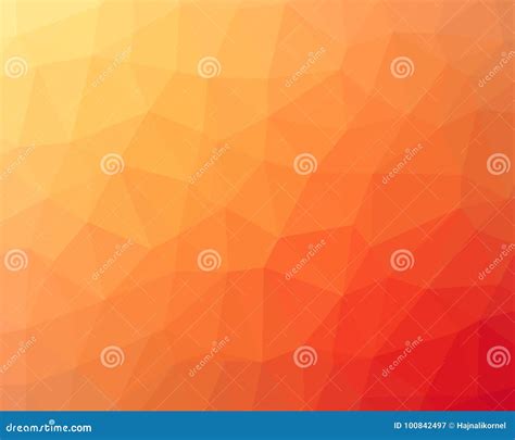 Orange Low Poly Background Stock Vector Illustration Of Intense