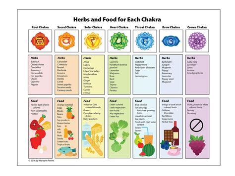 Chakra Poster On Healing Herbs And Food Printable Etsy Canada