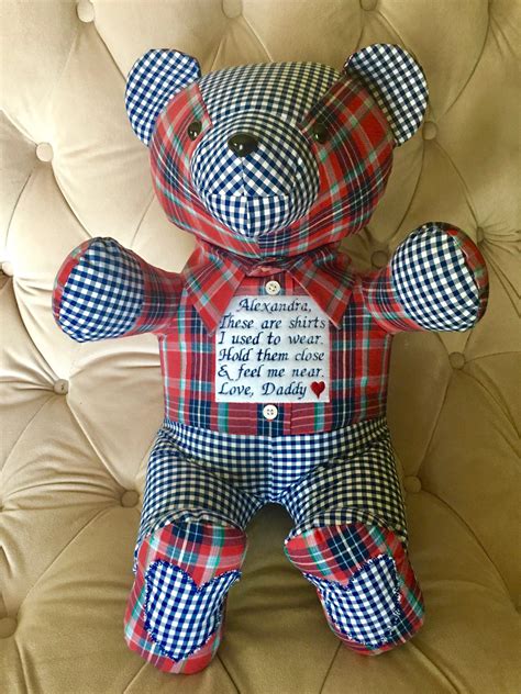 These Are Clothes Photo Bear Made From Loved Ones Shirt Etsy Memory