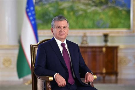 Präsident Usbekistan Shavkat Mirziyoyev Die Stärkung Der Beziehungen