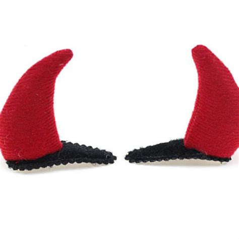 Minkissy 10pcs Devil Horn Hair Clips Red Ox Horn Hair Pins