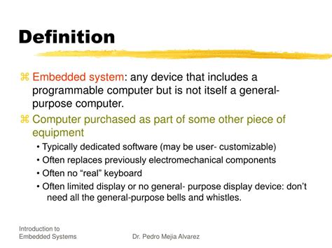 A television or a washing machine is an embedded system. PPT - Introduction to Embedded Systems PowerPoint ...