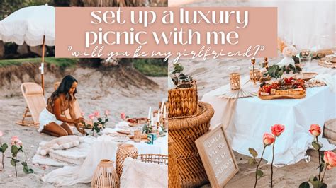 Set Up A Luxury Boho Picnic With Me Will You Be My Girlfriend Romantic Beach Proposal