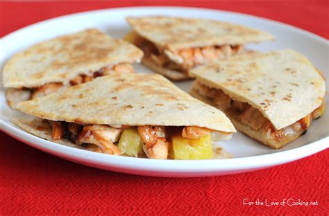 Add the chicken, season with a pinch of salt and pepper and cook, turning halfway through, 2. Roasted Chicken and Pineapple Quesadilla | For the Love of ...