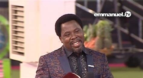 Comments expressed here do not reflect the opinions of vanguard newspapers or any employee. Prophet T.B. Joshua of theSynagogue Church of All Nations ...