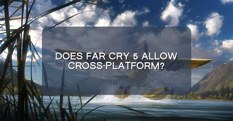 Does Far Cry 5 Allow Cross Platform Gamingsmithcom
