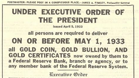 Fdr Takes United States Off Gold Standard June 5 1933 History
