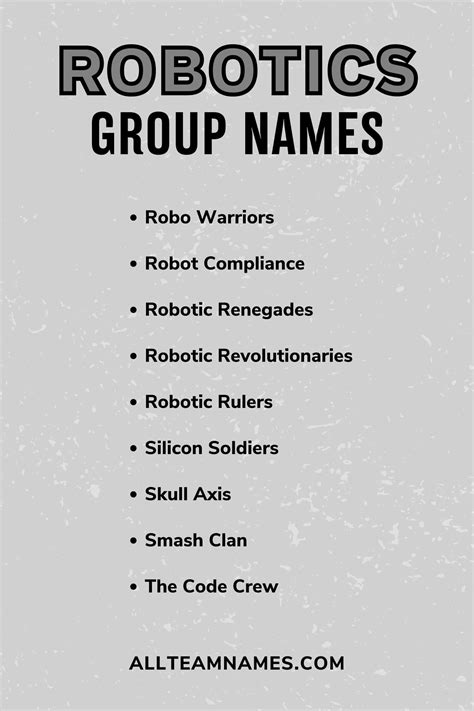 126 Robotics Team Names Engineered For Success