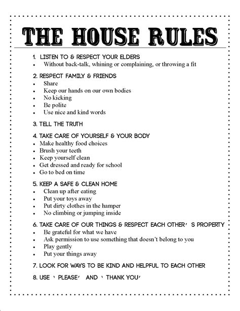 The House Rules Kiddos Pinterest House Rules House And Parents