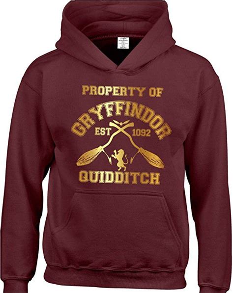 Property Of Gryffindor Quidditch Team Hooded Sweatshirt Jumper Harry