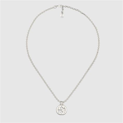 Interlocking G Necklace In Silver Silver Charm Jewelry Silver 925