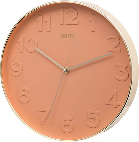 Unity Wall Clock Fradley Silent Sweep Modern White 30cm 12 Inch
