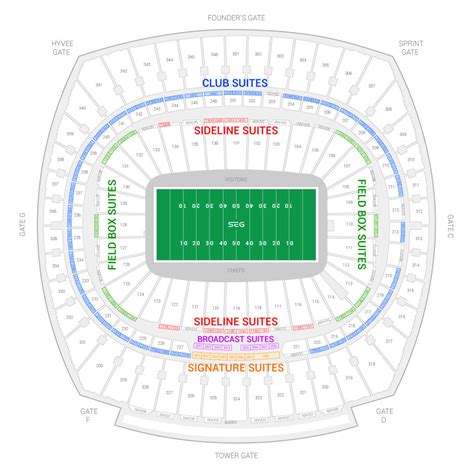 Chiefs Stadium Seating Chart Geha Field At Arrowhead Stadium View