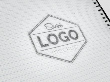 sketch logo mockup psd