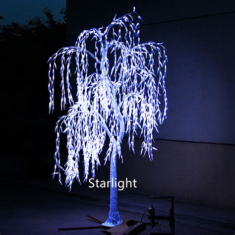 7ft White Led Simulation Weeping Willow Tree Light Christmas Etsy