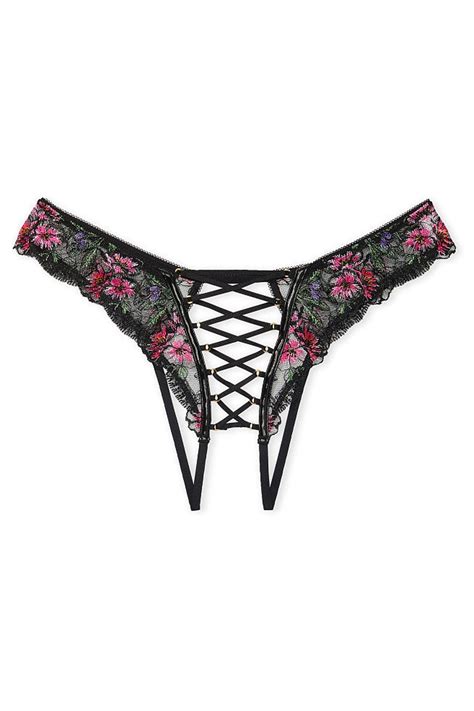 buy victoria s secret floral embroidered cheeky knickers from the victoria s secret uk online shop