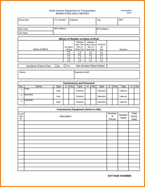Free Daily Report Template Excel