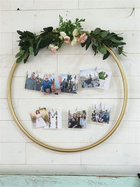 Make This Photo Display From A Hula Hoop Lolly Jane