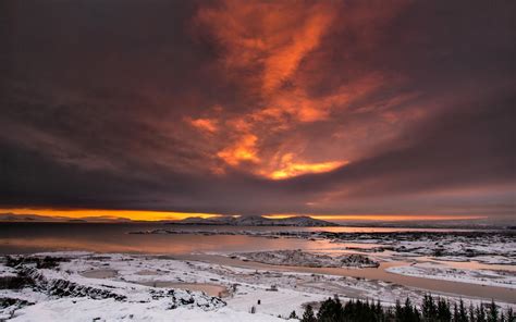 Nature Landscape Iceland Sunset Wallpapers Hd Desktop And Mobile