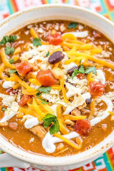 Chicken Tortilla Soup Made With Refried Beans Plain Chicken