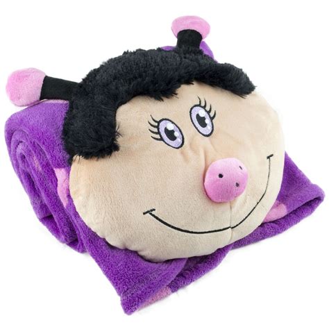 Pillow Pets Ladybug Blanket Large Purple Uk Toys And Games