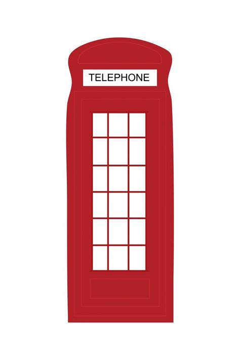 London Telephone Box Clipart | London phone booth, London poster, London theme