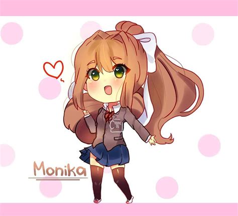 Have A Chibi Monika To End The Day On A Positive Note Ddlc