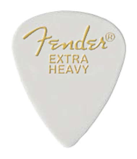 Fender 351 Shape Classic Celluloid Pickswhite Extra Heavy10枚入り 商品詳細