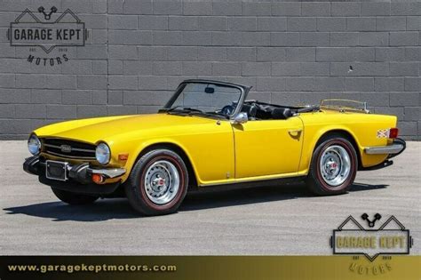 1976 Triumph Tr6 Inka Yellow Convertible 25l I6 2041 Miles For Sale