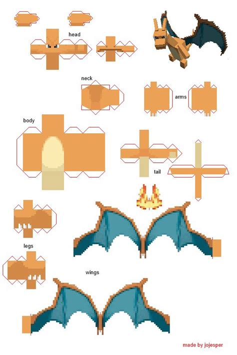 Papercraft Charizard Pokecube In 2021 Papercraft Pokemon Paper