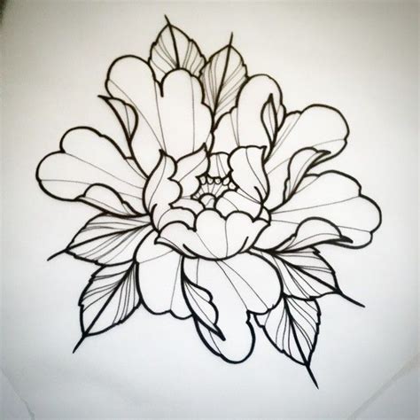Peony Tattoo Drawing At Getdrawings Free Download